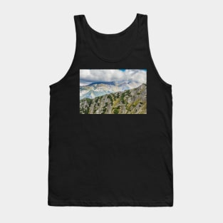 High mountains under blue cloudy sky Tank Top